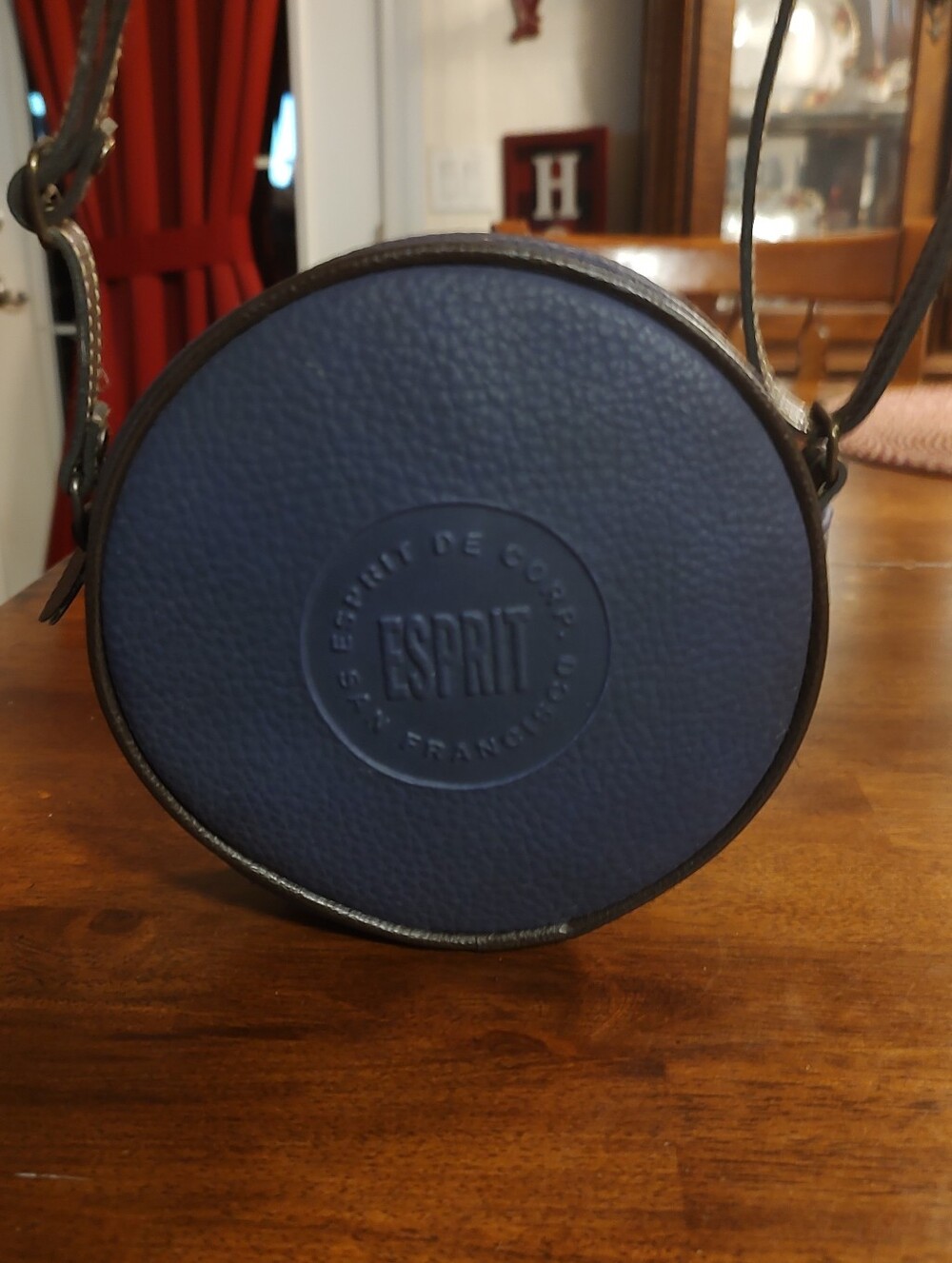 Esprit Round Crossbody Bag in Navy Blue